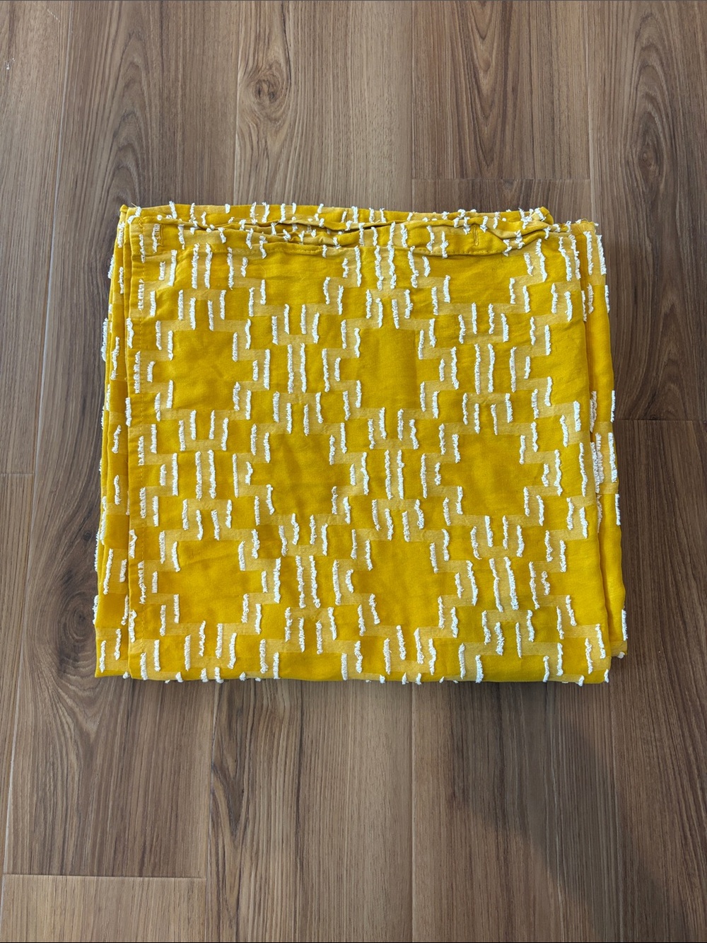 Opalhouse Woven Textured Knit Shower Curtain Boho Bath Decor Golden Yellow - Picture 2 of 6